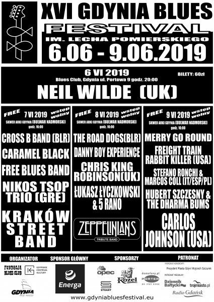 XVI Gdynia Blues Festival - plakat wydarzenia