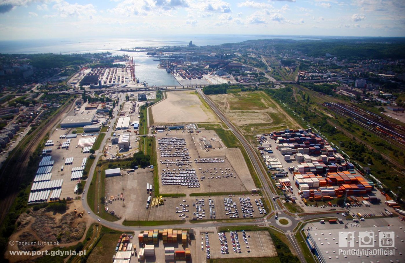 Tereny logistyczne Portu Gdynia, na których ma powstać terminal intermodalny, fot. www.port.gdynia.pl