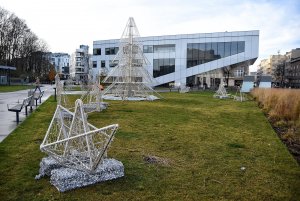 Instalacja iluminacji świątecznych w Gdyni, fot. Michał Puszczewicz