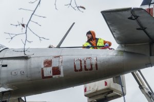 Remont samolotu na Babich Dołach, fot. Aleksander Trafas
