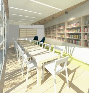 „Biblioteka z Pasją” w Pomorskim Parku Naukowo-Technologicznym - wizualizacja 