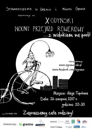 X Nocny Przejazd Rowerowy 2017 - plakat