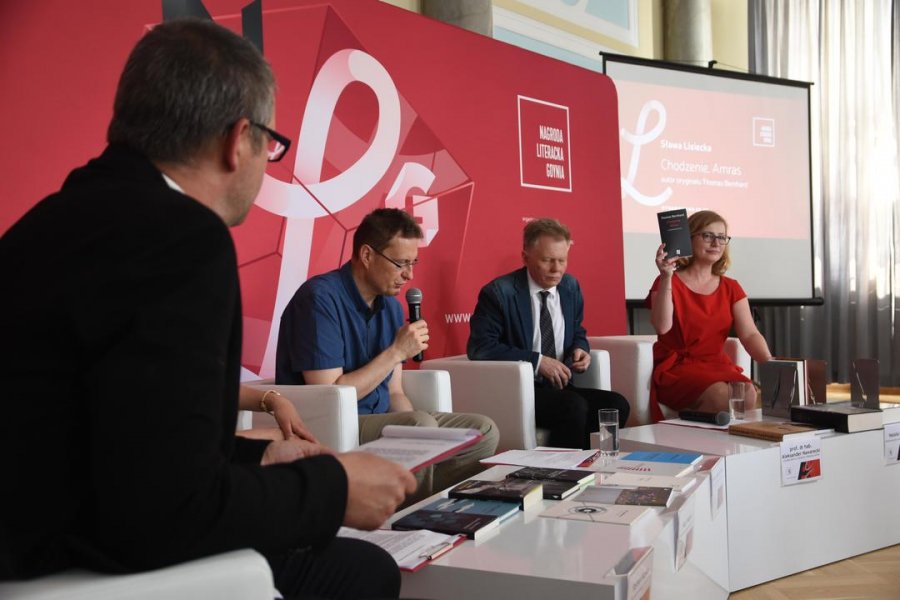 Konferencja Nagrody Literackiej Gdynia 2018, podczas której ogłoszono pełną listę nominowanych, fot. Kamil Złoch