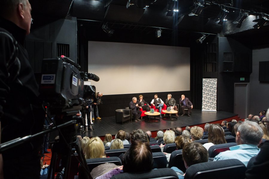 Przedpremierowy pokaz spektaklu "Biesiada u hrabiny Kotłubaj" odbył się w Gdyńskim Centrum Filmowym // fot. Anna Rezulak