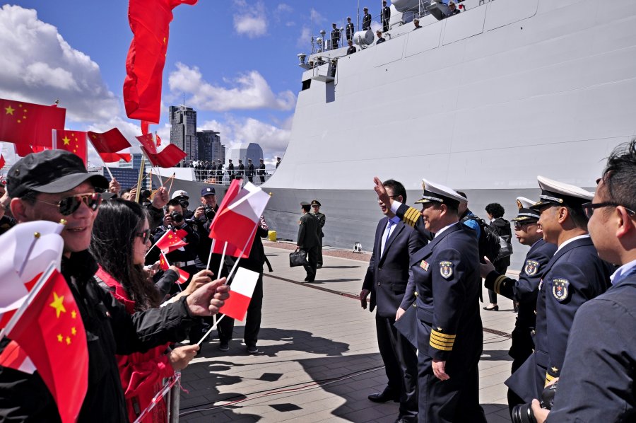  Powitanie chińskiego okrętu FFG Binzhou w Gdyni, fot. Michał Kowalski