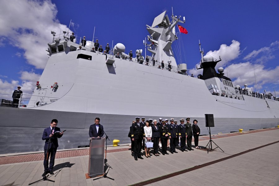  Powitanie chińskiego okrętu FFG Binzhou w Gdyni, fot. Michał Kowalski
