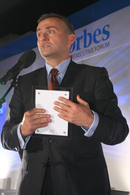 Nagroda Forbes - prezydent Gdyni Wojciech Szczurek przemawia