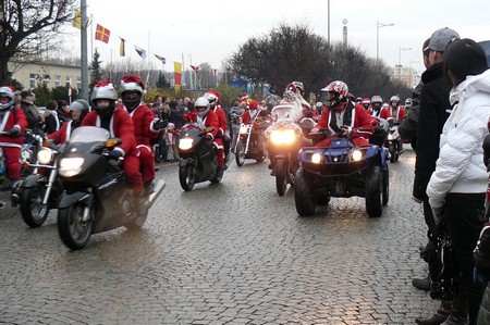 Mikołaje na motocyklach - 7 grudnia 2008, fot.: Małgorzata Omachel-Kwidzińska