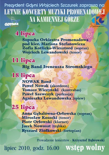 Letnie koncerty na Kamiennej Górze - program lipiec 2010
