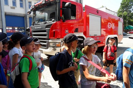 Dzieci z Łazisk u strażaków