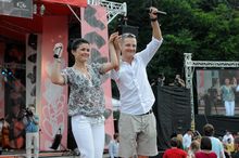 Katarzyna Cichopek i Marcin Mroczek poprowadzili warsztaty taneczne / fot. W-Impact
