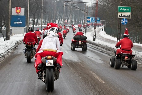 Mikołaje na motocyklach / fot. Bartosz Pietrzak