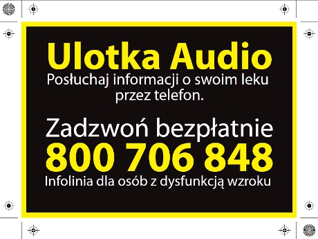 800 706 848 - bezpłatna infolinia Ulotka Audio