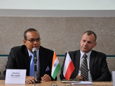Keshav Murugesh, dyrektor generalny WNS Group oraz Michał Guć wiceprezydent miasta Gdyni, fot.: Michał Kowalski
