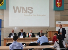 Konferencja prasowa dotyczącą otwarcia jedynego w Polsce centrum usług firmy WNS Holdings Ltd. w Gdyni, fot.: Michał Kowalski