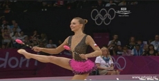 Joanna Mitrosz podczas wystepów na igrzyskach w Londynie