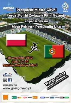 Mecz piłkarski reprezentacji Polski i Portugalii do lat 21 w ramach eliminacji do Młodzieżowych Mistrzostw Europy