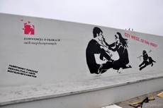 Pierwsza w Polsce akcja malowania murali miejskich poświęconych Konwencji o prawach osób niepełnosprawnych, fot.: Dorota Nelke