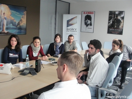 Studenci obcokrajowcy z wizytą w firmie Sony Pictures w Gdyni, fot. WSAiB