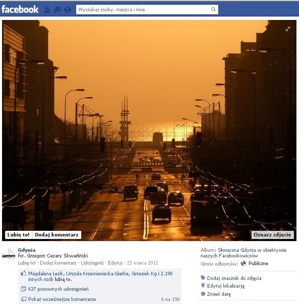 Ponad 20 000 osób polubiło gdyński fanpage na facebooku