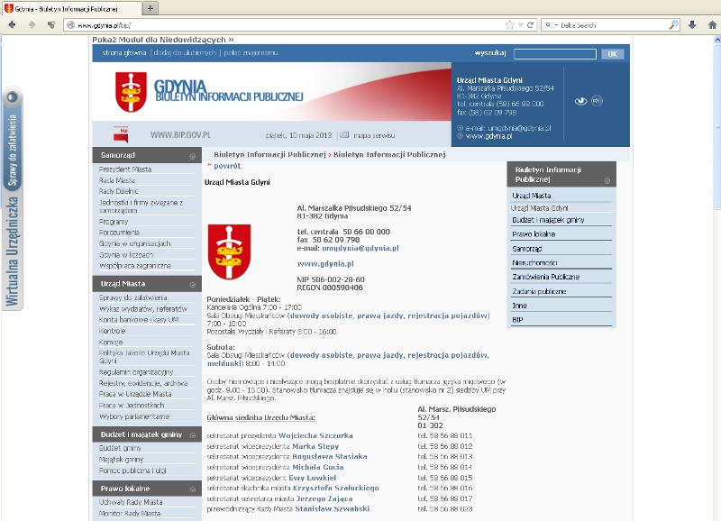 Biuletyn Informacji Publicznej Miasta Gdyni www.gdynia.pl/bip