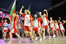 Klub taneczny Świat Tańca podczas ceremonii otwarcia mistrzostw świataw Chorwacji - materiały prasowe klubu