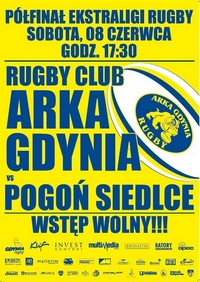 Półfinał Ekstraligi Rugby Arka Gdynia - Pogoń Siedlce