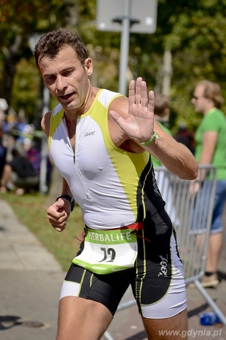 Wojciech Olejniczak na Herbalife Triathlon Gdynia 2013, fot. Maciej Czarniak
