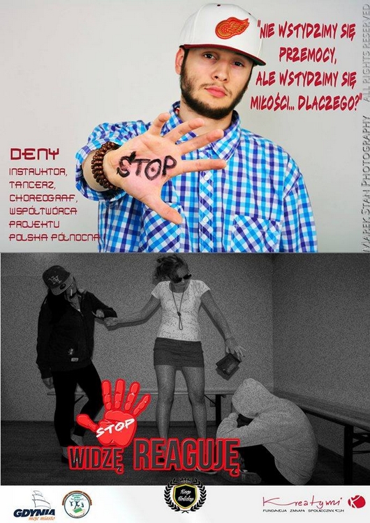 Daniel DeNy Nowak w kampanii przeciw przemocy Widzę Reaguję