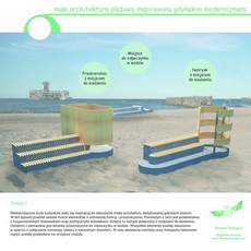 Wyróżnienie regulaminowe – Mała architektura plażowa inspirowana gdyńskim modernizmem Magdalena Formella