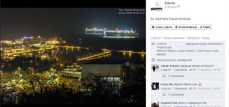Gdyński profil na Facebooku - jeden z najpopularniejszych postów