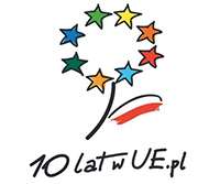 Logo 10 lat Polski w Unii Europejskiej