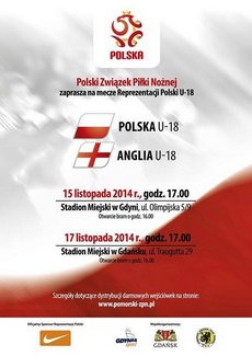 Polska - Anglia U-18 na gdyńskim stadionie