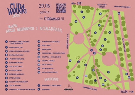 Mapa akcji dziennych i nomadpark