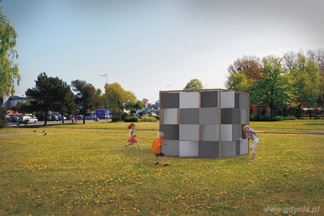 Wizualizacja instalacji obróc się na Gdynia Playground 2015