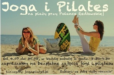 Joga i pilates na plaży przy Polance Redłowskiej w Gdyni