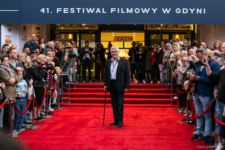 Leszek Teleszyński na czerwonym dywanie podczas 41 Festiwalu Filmowego w Gdyni, fot. Karol Stańczak