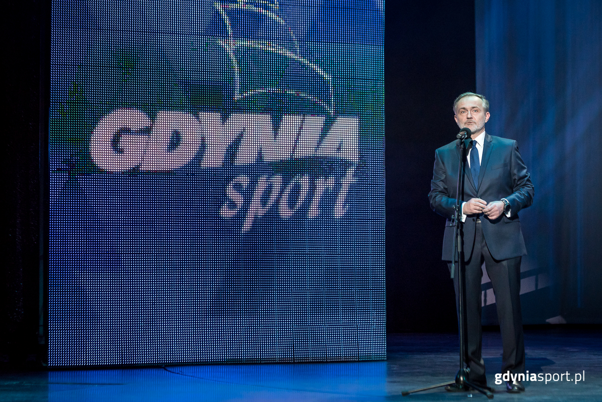 Prezydent Gdyni Wojciech Szczurek na Gali Gdyńskiego Sportu 2016, fot. gdyniasport.pl