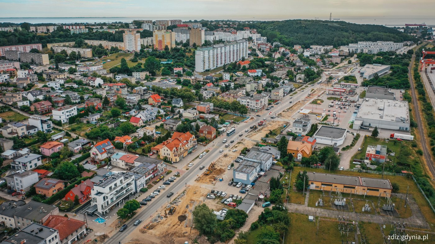 Rozbudowa ul. Unruga (fot. M.Mielewski, ZDIZ Gdynia)