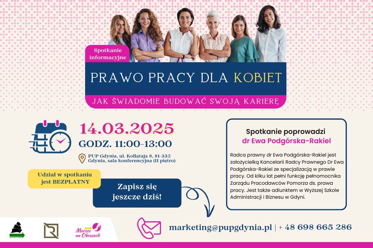 Spotkanie informacyjne dla kobiet z prawa pracy odbędzie 14 marca w Powiatowym Urzędzie Pracy (fot. materiały prasowe PUP)