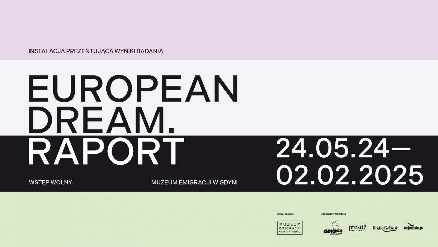 Grafika promująca instalację podsumowującą wyniki raportu „European dream” (fot. materiały prasowe)