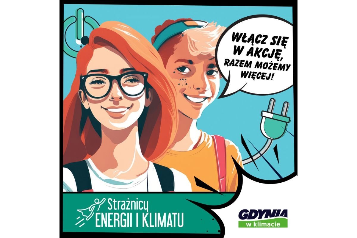 Plakat promujący projekt „Strażnicy Energii i Klimatu”