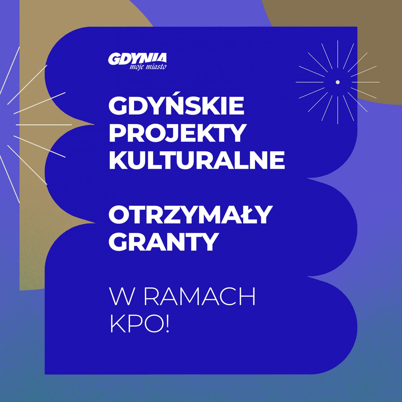 Gdyńskie projekty kulturalne otrzymały granty w ramach Krajowego Planu Odbudowy, fot. plansza