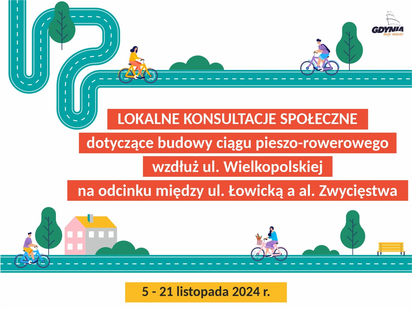 Materiały promujące lokalne konsultacje społeczne.