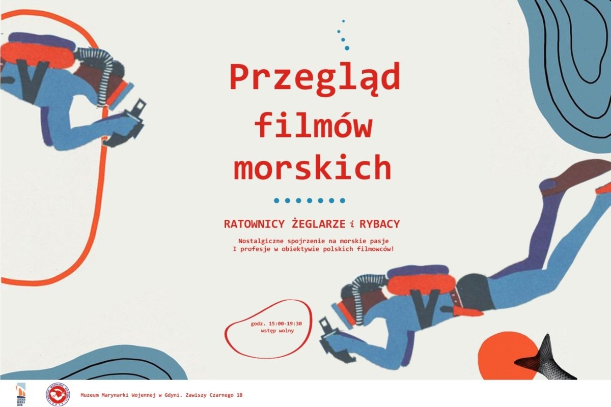 Grafika promująca Przegląd Filmów Morskich poświęconych ratownikom, żeglarzom i rybakom (materiały prasowe)