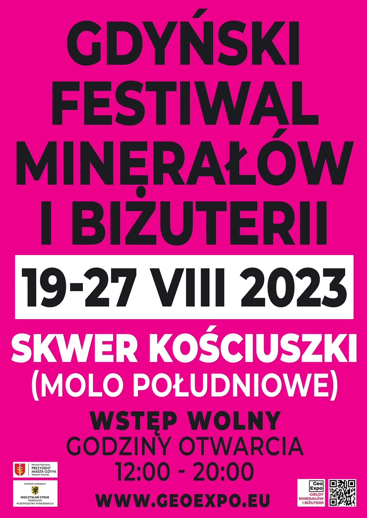 Gdyński Festiwal Minerałów i Biżuterii plakat wydarzenia.