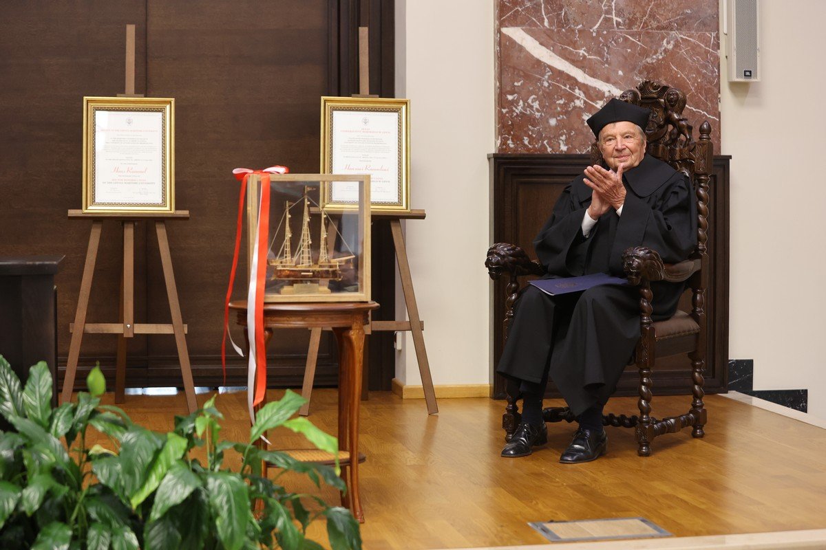 Prof. Hans Rummel został doktorem honoris causa Uniwersytetu Morskiego w Gdyni // fot. UMG/Cezary Spigarski