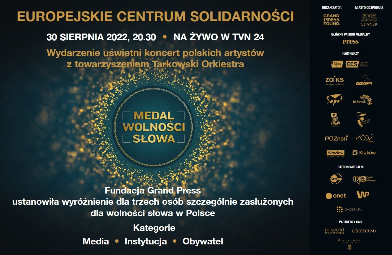 Medal Wolności Słowa - gala odbędzie się we wtorkowy wieczór i będzie można śledzić ją online, fot. PRESS.pl