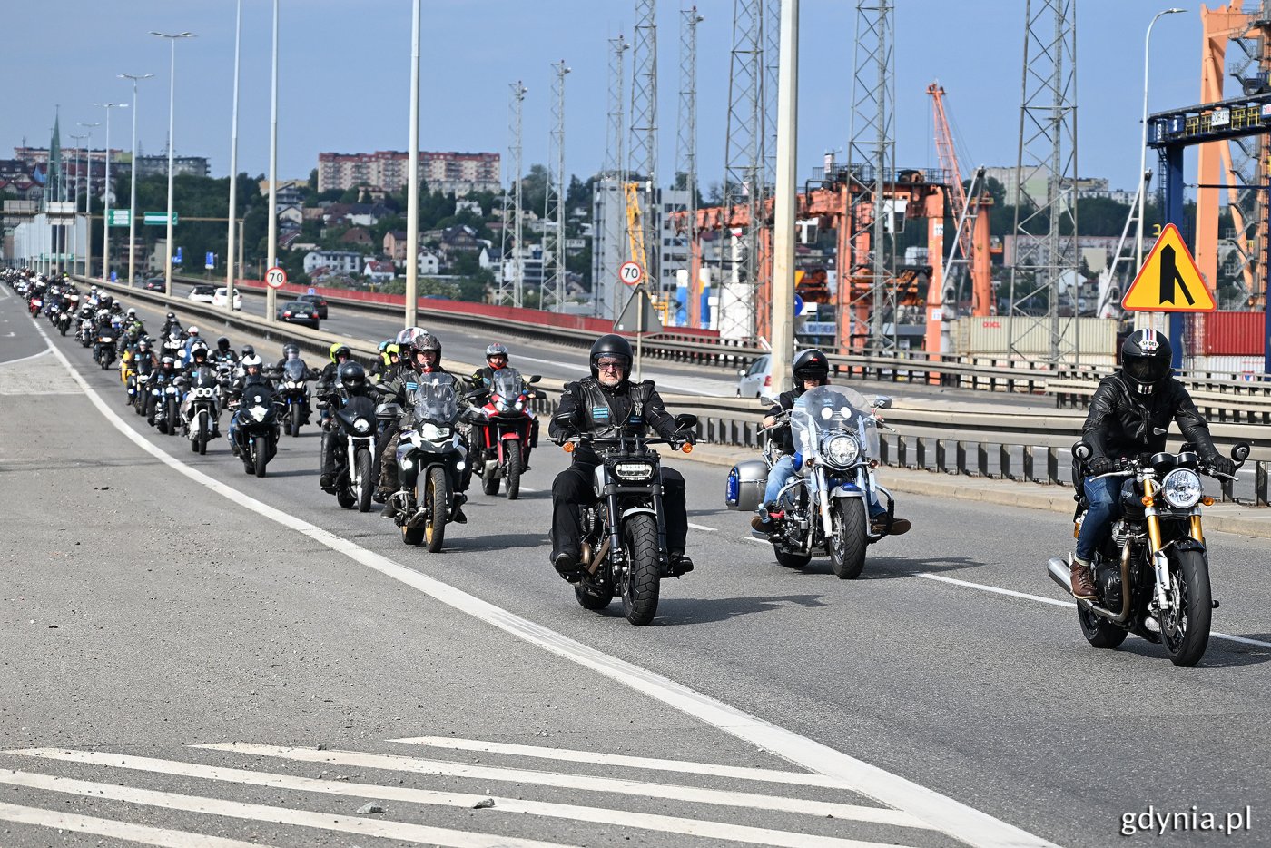 Motocykliści przejechali ulicami Gdyni (fot. Michał Puszczewicz)