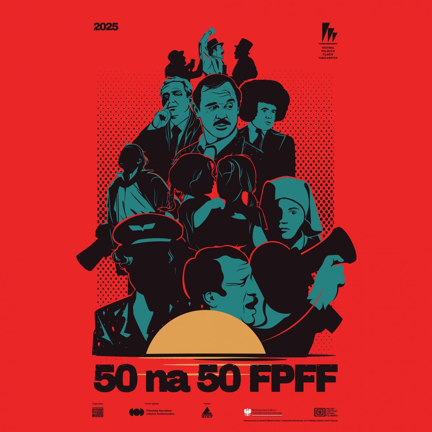 Plakat projektu „50 na 50” na Festiwalu Polskich Filmów Fabularnych 2025